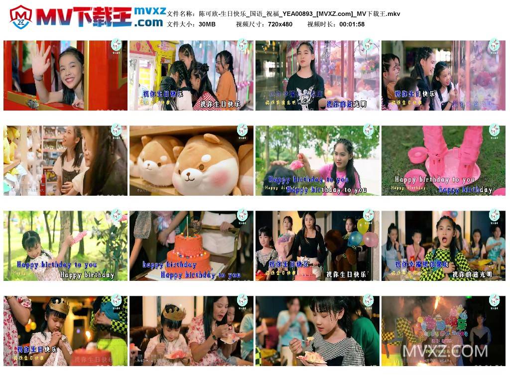 陈可欣-生日快乐_国语_祝福_YEA00893